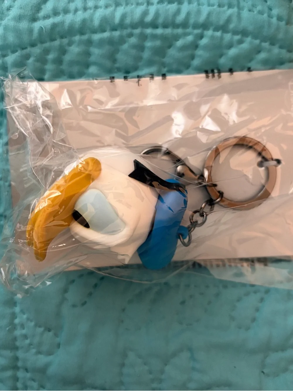 2024 DISNEY PARKS Donald Duck Angry Face 3D Head Flair Keychain Bag Charm New